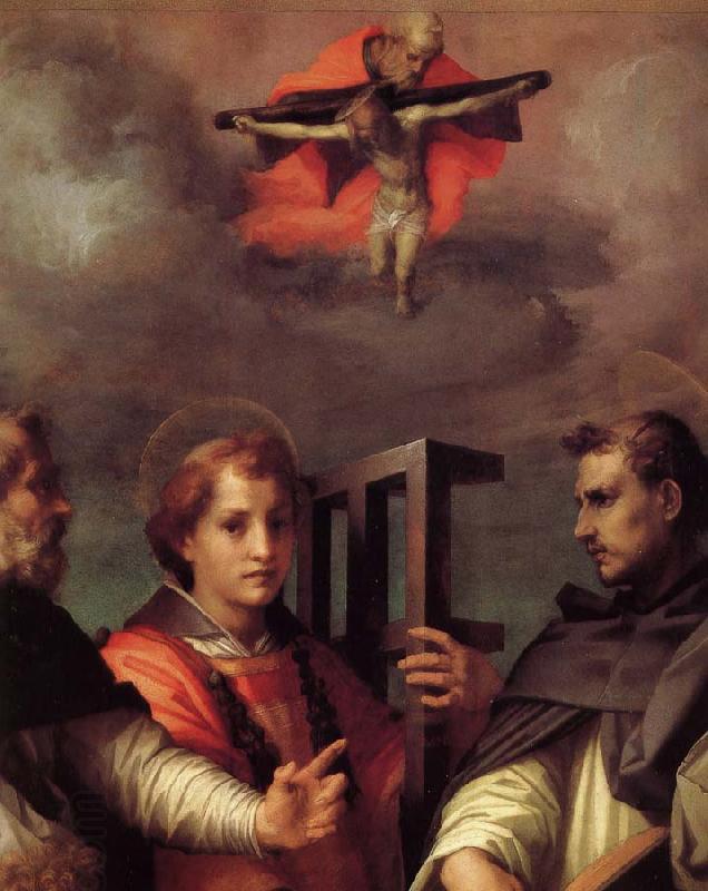 Andrea del Sarto Saint Augustine to reveal the mysteries of the three China oil painting art